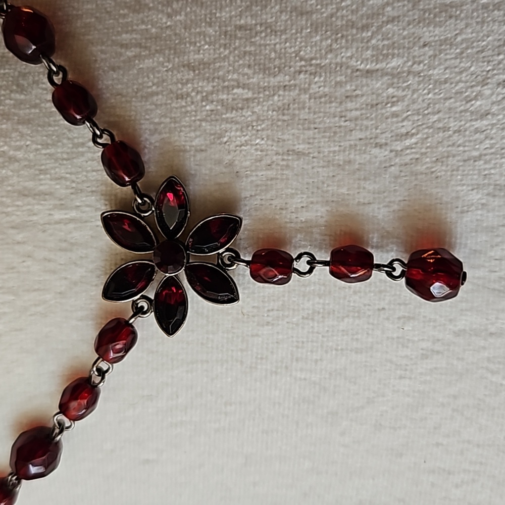 Vintage stone necklace & earrings - Picture 3 of 4